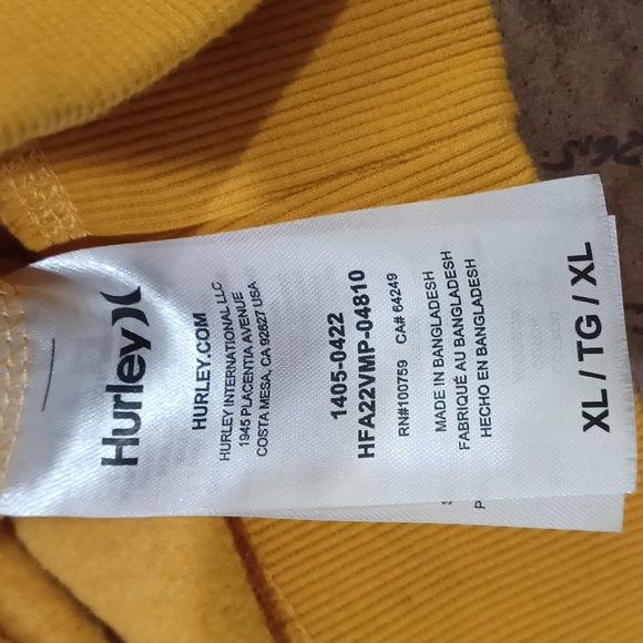 Hurley XL Royal Gold Dropout Ivy League Fleece lined crew neck pullover sweatshi - Picture 6 of 8